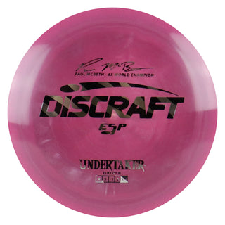 Discraft Disc Golf Paul McBeth Signature ESP Undertaker Fairway 9/5/-1/2 Dark Pink/Black Silver 173-174g