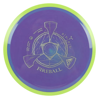 Axiom Disc Golf Neutron Fireball Distance Driver 9/3.5/0/3.5 Purple/Yellow 172 grams