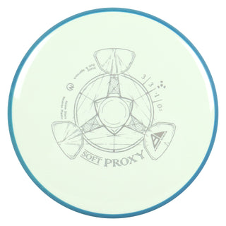 Axiom Disc Golf Neutron Proxy Soft Putter 3/3/-1/0.5 White/Blue 174 grams