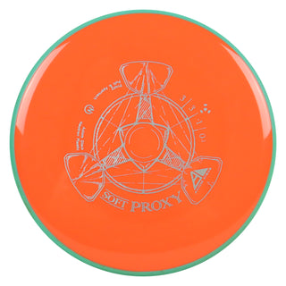 Axiom Disc Golf Neutron Proxy Soft Putter 3/3/-1/0.5 Orange/Teal 165 grams