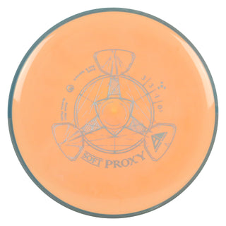 Axiom Disc Golf Neutron Proxy Soft Putter 3/3/-1/0.5 Peach/Grey Blue 165 grams