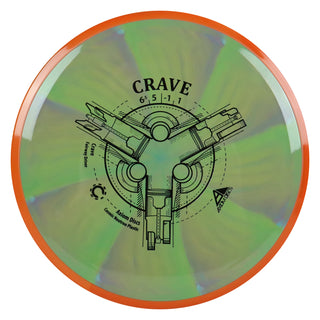 Axiom Disc Golf Cosmic Neutron Crave Fairway Driver 6.5/5/-1/1 Green Purple/Orange 172 grams