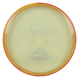 Axiom Disc Golf Proton Envy Putter 3/3/0/2 Clear/Red Orange 168 grams