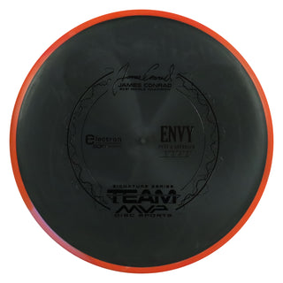 Axiom Disc Golf Electron Soft James Conrad Signature Envy Putter 3/3/0/2 Black/Orange Red 173 grams