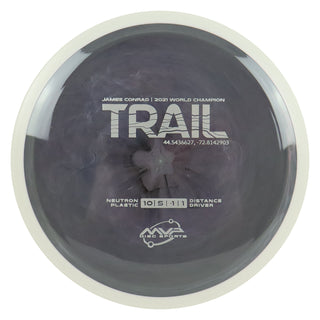 MVP Discs Sports Project Lab Coat James Conrad Neutron Trail Distance Driver 10/5/-1/1 Black 169 grams