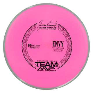 Axiom Disc Golf Electron Firm James Conrad Signature Envy Putter 3/3/0/2 Pink/Grey White 166 grams