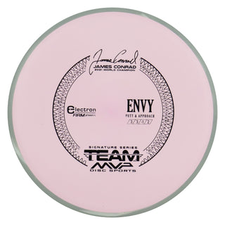 Axiom Disc Golf Electron Firm James Conrad Signature Envy Putter 3/3/0/2 Light pink/Grey White 167 grams