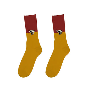 Toy Machine Socks Dead Monster Split Maroon Crew Pair
