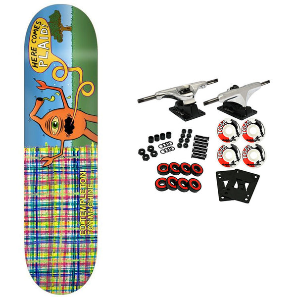 Toy Machine Skateboard Complete Ed Templeton Plaid 8.5
