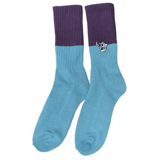 Toy Machine Skateboards Socks Dead Monster Split Light Blue OS Adult Crew