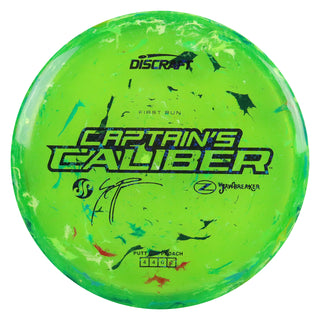 Discraft Disc Golf 2026 First Run Captain's Caliber Z Jawbreaker Green/Black Stars 173-174g