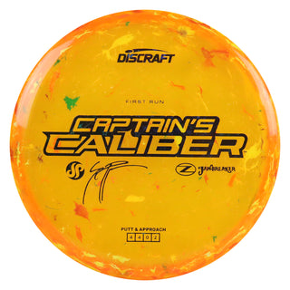 Discraft Disc Golf 2026 First Run Captain's Caliber Z Jawbreaker Orange/Black Stars 173-174g