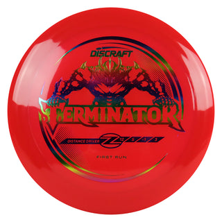 Discraft Disc Golf First Run Z Line Terminator Distance Driver 12/5/-1/3 Red/Rainbow 173g