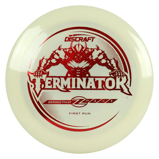 Discraft Disc Golf First Run Z Line Terminator Distance Driver 12/5/-1/3 White/Red Weave 173g