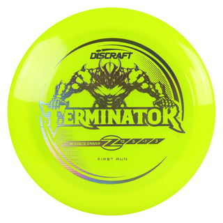 Discraft Disc Golf First Run Z Line Terminator Distance Driver 12/5/-1/3 Yellow/Discs Holo 174g