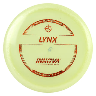 Innova Disc Golf Proto Glow Champion Lynx Fairway Driver 7/6/-3/1 Orange Scratch 172 grams