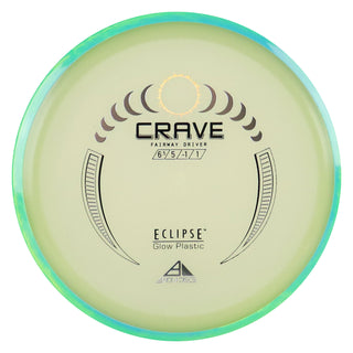 Axiom Disc Golf Eclipse Glow Crave Fairway Driver 6.5/5/-1/1 Glow/Green Blend 175 grams