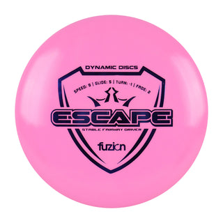 Dynamic Disc Golf Fuzion Escape Fairway Driver 9/5/-1/2 Pink/Navy 175 grams