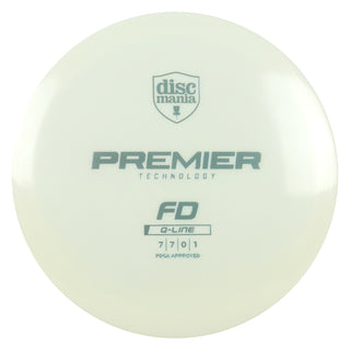 Discmania Disc Golf Premier Q-Line FD Fairway Driver 7/7/0/1 White/Slate 166 grams
