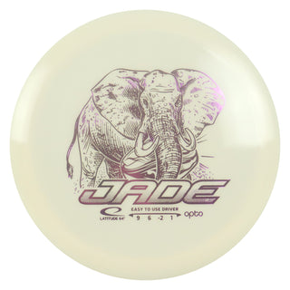 Latitude 64 Disc Golf Opto Jade Distance Driver 9/6/-2/1 White/Purple 155 grams