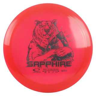 Latitude 64 Disc Golf Opto Sapphire Distance Driver 10/6/-2/1.5 Red/Turquoise 165 grams