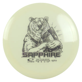 Latitude 64 Disc Golf Opto Sapphire Distance Driver 10/6/-2/1.5 White/Purple 163 grams