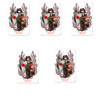 Powell Peralta Skateboard Sticker Sakura Yosozumi Samurai Clear Mylar 3.8" x 6.5" 5-Pack