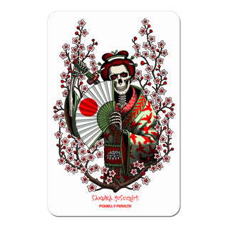 Powell Peralta Skateboard Sticker Sakura Yosozumi Samurai Clear Mylar 3.8" x 6.5" 5-Pack