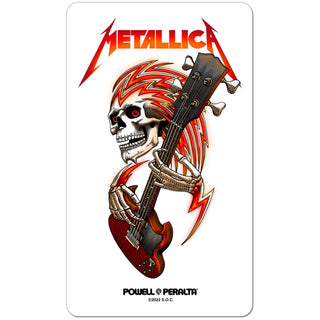 Powell Peralta Skateboard Sticker Metallica Colab Clear Mylar 3.88" x 6.5" 5-Pack