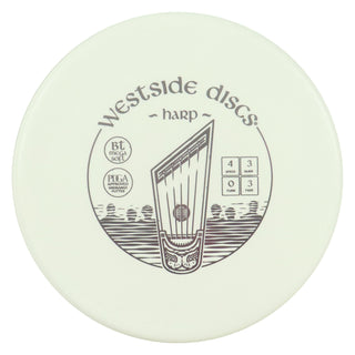 Westside Disc Golf BT Megasoft Harp Putt and Approach 4/3/0/3 White/Purple 176 grams