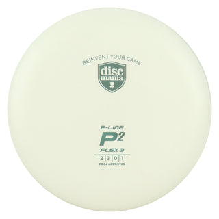 Discmania Disc Golf P-Line P2 Flex 3 Putt and Approach 2/3/0/1 White/Teal 176 grams