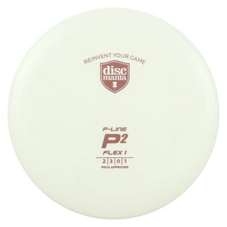 Discmania Disc Golf P-Line P2 Flex 1 Putt and Approach 2/3/0/1 White/Red 176 grams