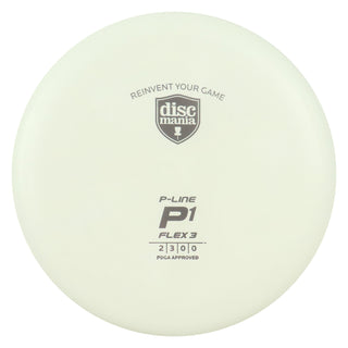 Discmania Disc Golf P-Line P1 Flex 3 Putt and Approach 2/3/0/0 White/Purple 175 grams