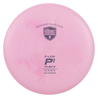 Discmania Disc Golf P-Line P1 Flex 3 Putt and Approach 2/3/0/0 Pink/Indigo 176 grams