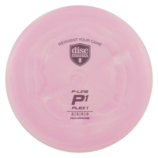 Discmania Disc Golf P-Line P1 Flex 1 Putt and Approach 2/3/0/0 Pink/Purple 173 grams