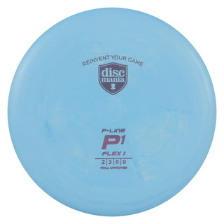 Discmania Disc Golf P-Line P1 Flex 1 Putt and Approach 2/3/0/0 Blue/Lavender 173 grams
