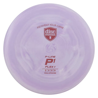 Discmania Disc Golf P-Line P1 Flex 1 Putt and Approach 2/3/0/0 Purple/Red 171 grams