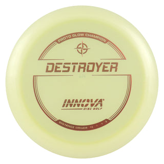 Innova Disc Golf Proto Glow Champion Destroyer Distance Driver 12/5/-1/3 Red 171 grams