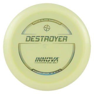 Innova Disc Golf Proto Glow Champion Destroyer Distance Driver 12/5/-1/3 Blue Metallic 171 grams
