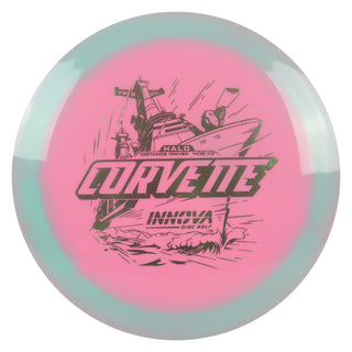 Innova Disc Golf Halo Star Corvette Distance Drivr 14/6/-1/2 Cotton Candy/Green 168 grams