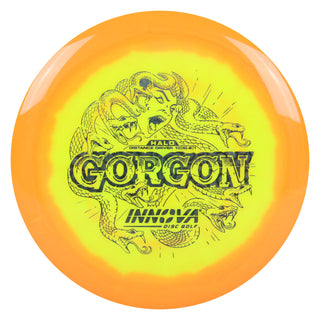 Innova Disc Golf Halo Star Gorgon Distance Driver 10/6/-2/1 Orange Yellow/Black Prisms 171 grams