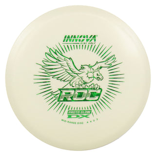 Innova Disc Golf Proto Glow DX Roc Midrange 4/4/0/3 Glow/Green Shatter 176 grams