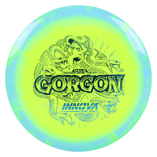 Innova Disc Golf Halo Star Gorgon Distance Driver 10/6/-2/1 Light Blue Yellow/Blue 171 grams