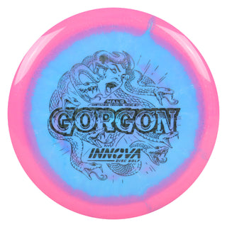 Innova Disc Golf Halo Star Gorgon Distance Driver 10/6/-2/1 Pink Blue/Black Prisms 168 grams