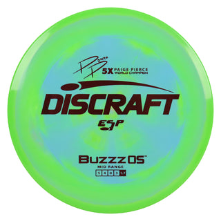 Discraft Disc Golf Paige Pierce ESP Buzzz OS Midrange 5/4/0/3 Green Blue/Maroon 175g