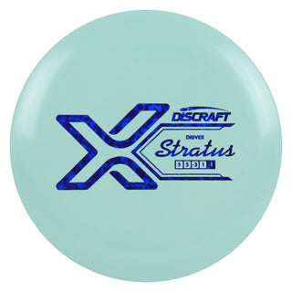 Discraft Disc Golf X Line Stratus Midrange Disc 5/4/-4/1 Light Blue/Navy Shatter 173-174g