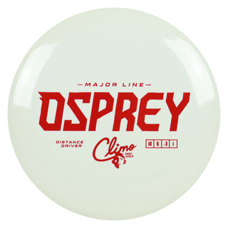 Climo Disc Golf Major Line Osprey Distance Driver 10/6/-3/1 White/Red 174g