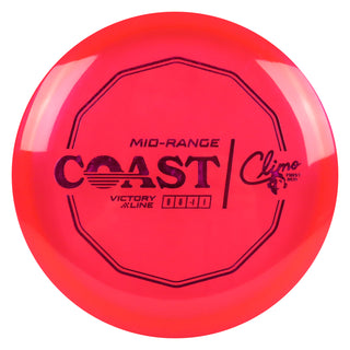 Climo Disc Golf First Run Victory Line Coast Midrange 6/6/-1/1 Red/Purple 177g