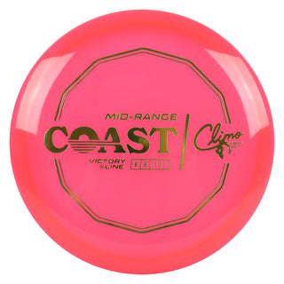 Climo Disc Golf First Run Victory Line Coast Midrange 6/6/-1/1 Pink/Gold 175g