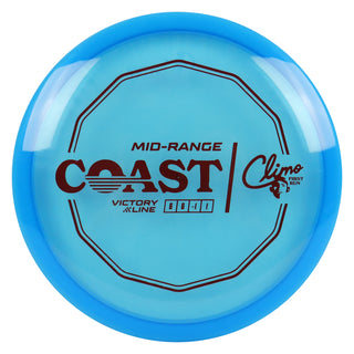 Climo Disc Golf First Run Victory Line Coast Midrange 6/6/-1/1 Blue/Maroon 175g